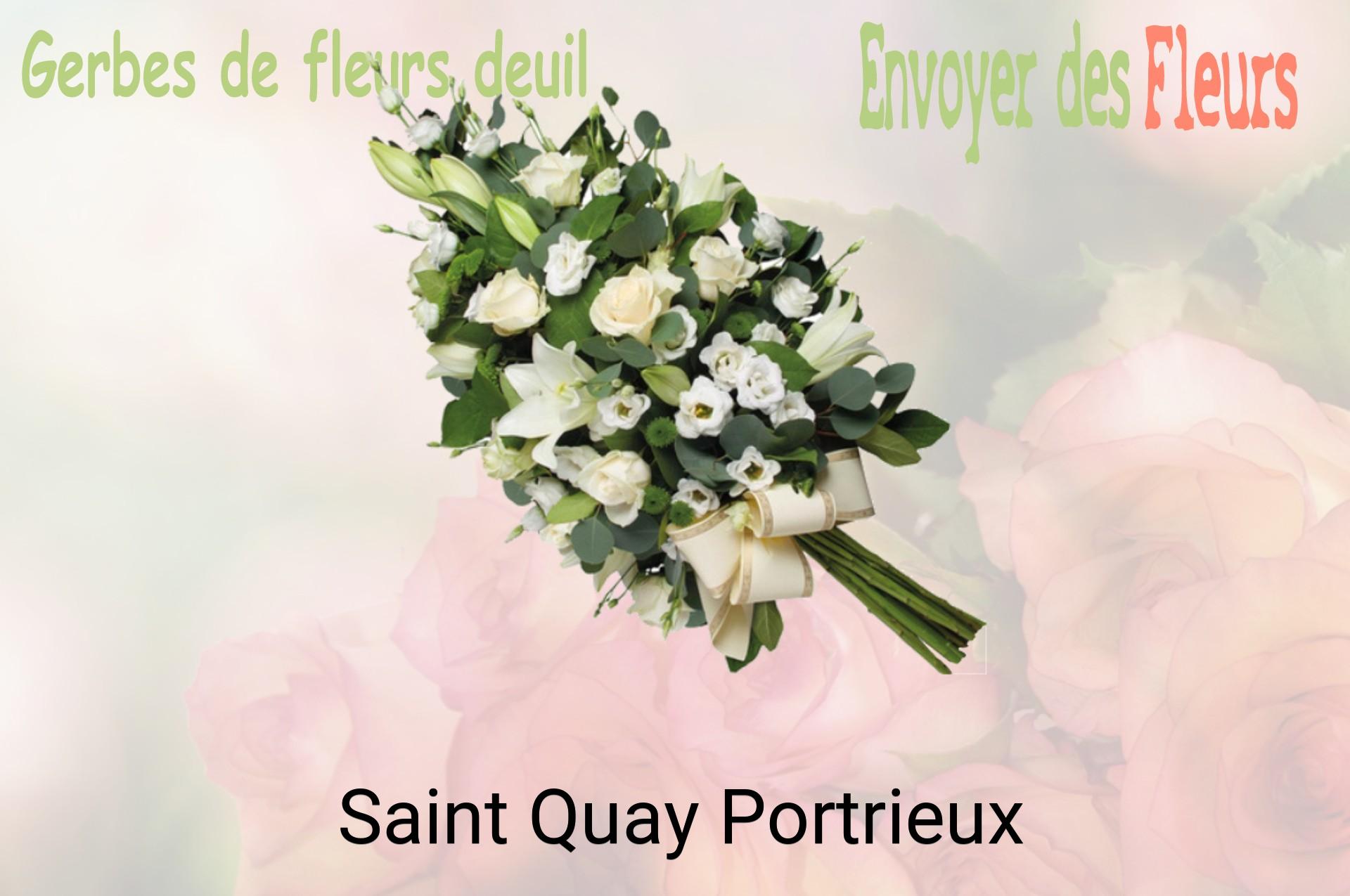 Gerbe de fleurs de deuil livrée à Saint-Quay-Portrieux